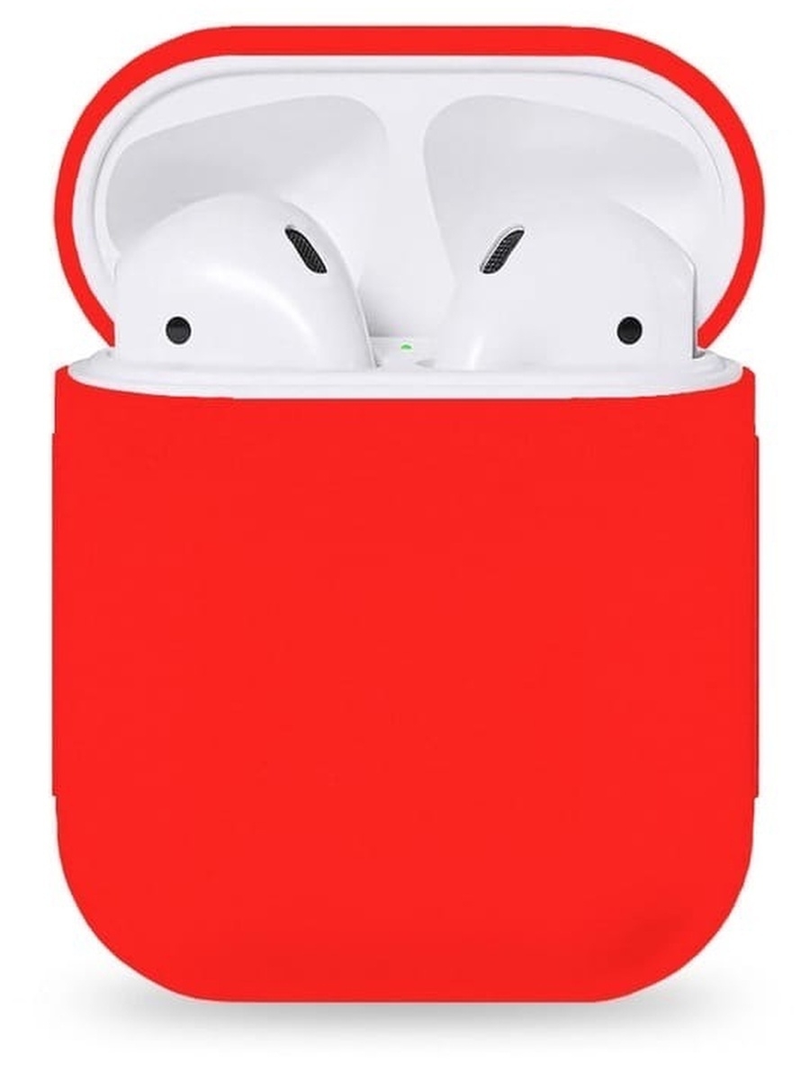 

Чехол силиконовый для Airpods 1/Airpods 2 case, красный