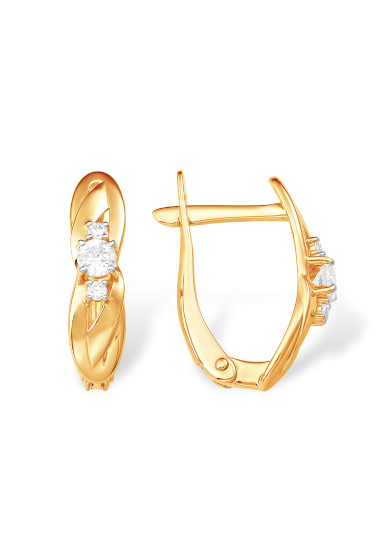 

Серьги из желтого золота с фианитом Kari Jewelry С13215431, С13215431