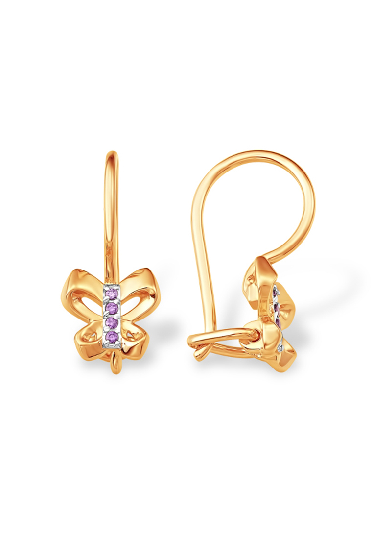 

Серьги из желтого золота с фианитом Kari Jewelry С13215635, С13215635