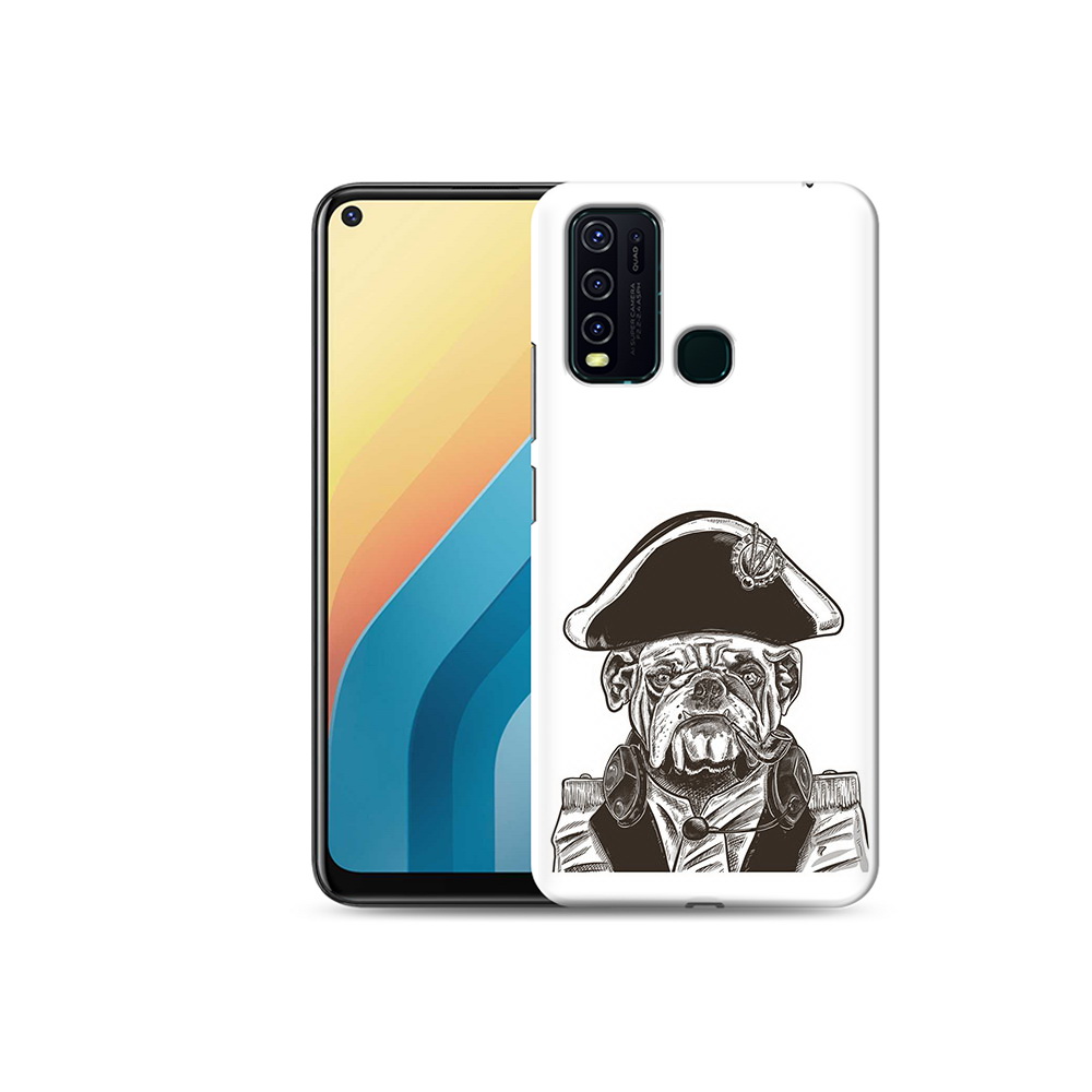 

Чехол MyPads Tocco для Vivo Y30 мопс генерал (PT149334.437.483), Прозрачный, Tocco