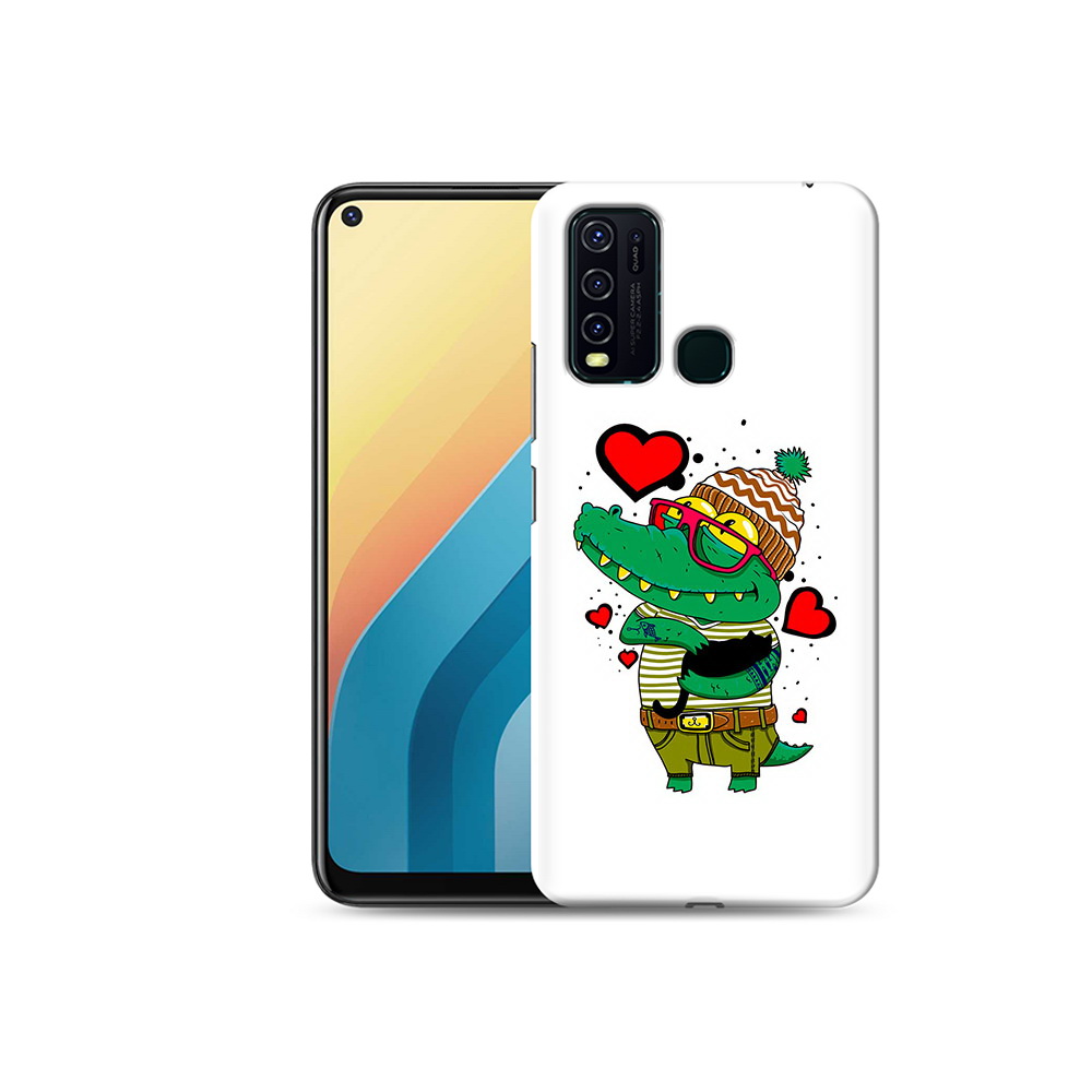 

Чехол MyPads Tocco для Vivo Y30 Влюбленный крокодил (PT149334.437.48), Прозрачный, Tocco