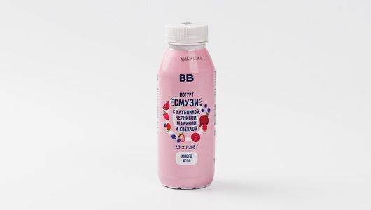 

Йогурт питьевой ВкусВилл клубника-черника-малина-свекла 2,5% 260 мл