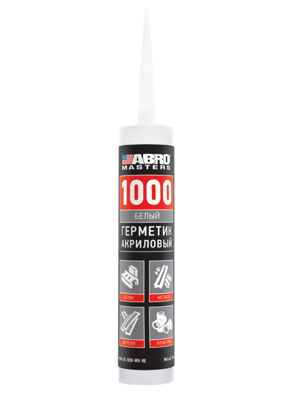 

Герметик акриловый 1000 (белый) ABRO MASTERS