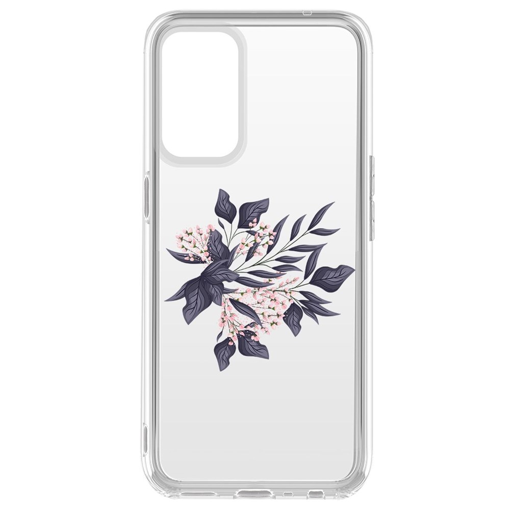 

Чехол-накладка Krutoff Clear Case Розовые бутоны для Oppo Reno5, Прозрачный