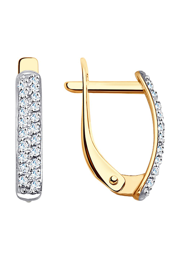 

Серьги из желтого золота с фианитом Kari Jewelry С132-2686, С132-2686