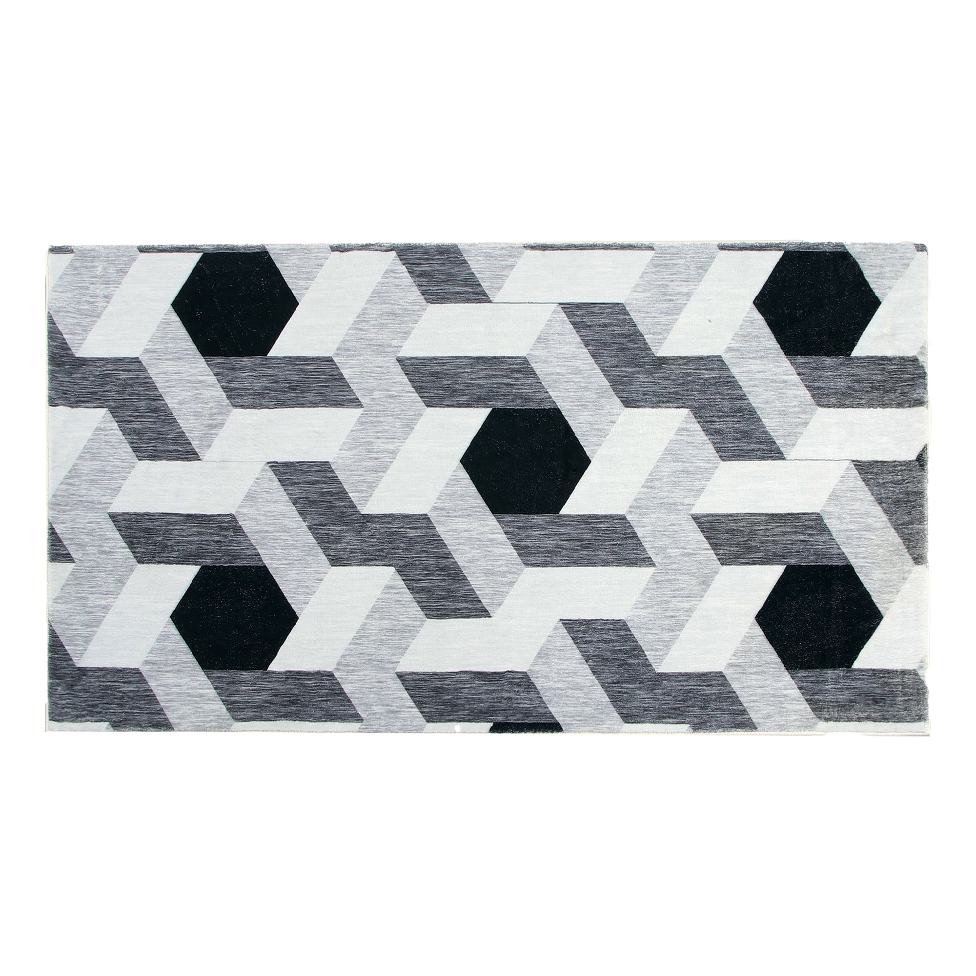 Коврик Silverstone Carpet 80 х 150 см полиэстер черно-белый