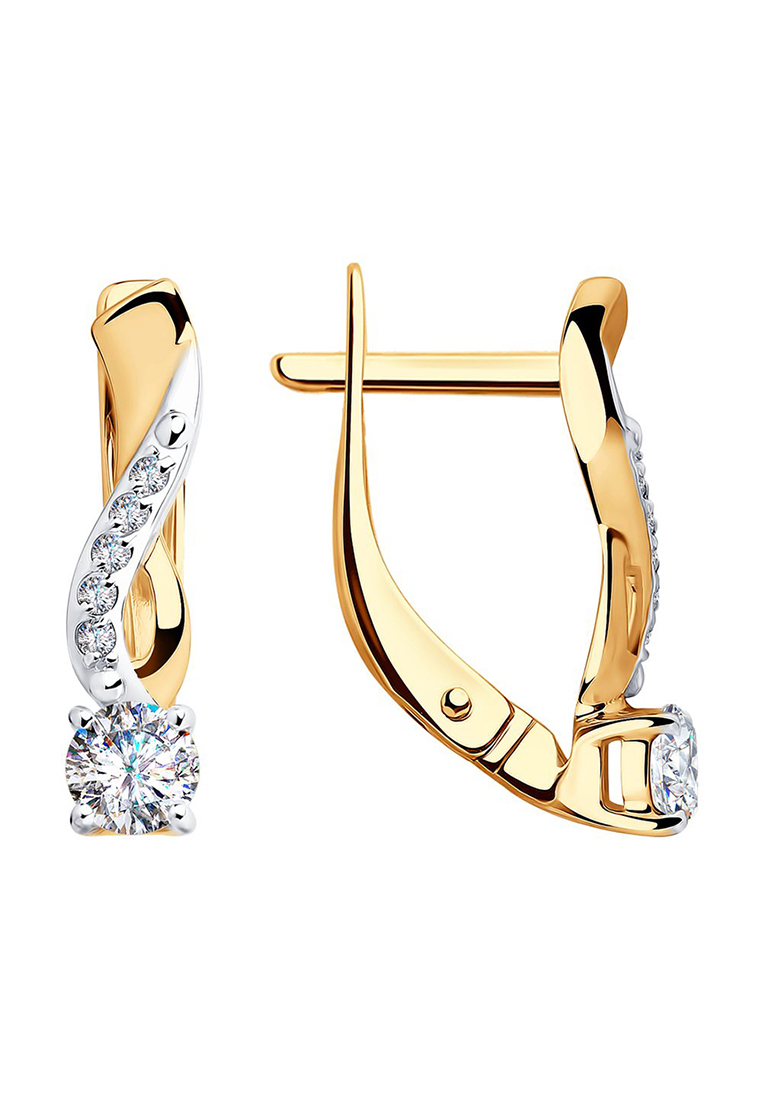 

Серьги из желтого золота с фианитом Kari Jewelry С132-2675, С132-2675