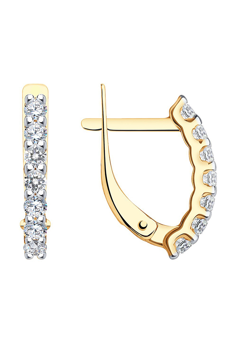 

Серьги из желтого золота с фианитом Kari Jewelry С132-2510, С132-2510