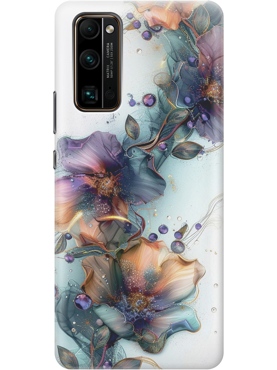 

Силиконовый чехол на Honor 30 Pro+ с принтом "Мистические цветы", 722945910