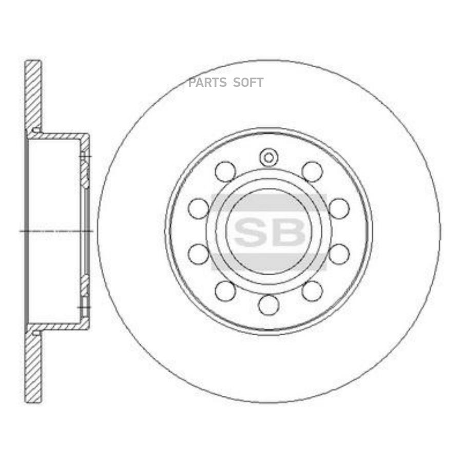 Диск Тормозной, Задний Sangsin brake арт. SD5407