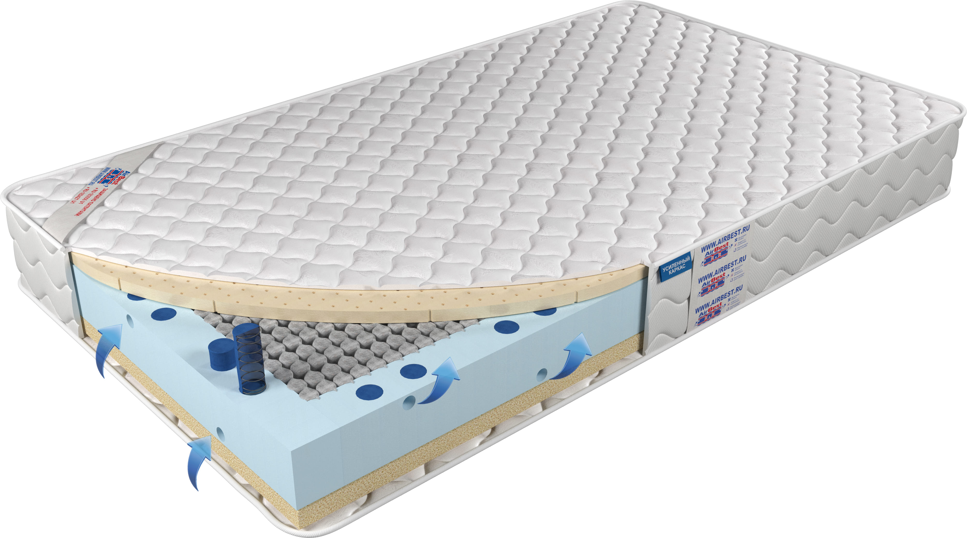 

Матрас Airbest Relax s2000 180x180x20, Белый, Матрас Airbest Relax s2000