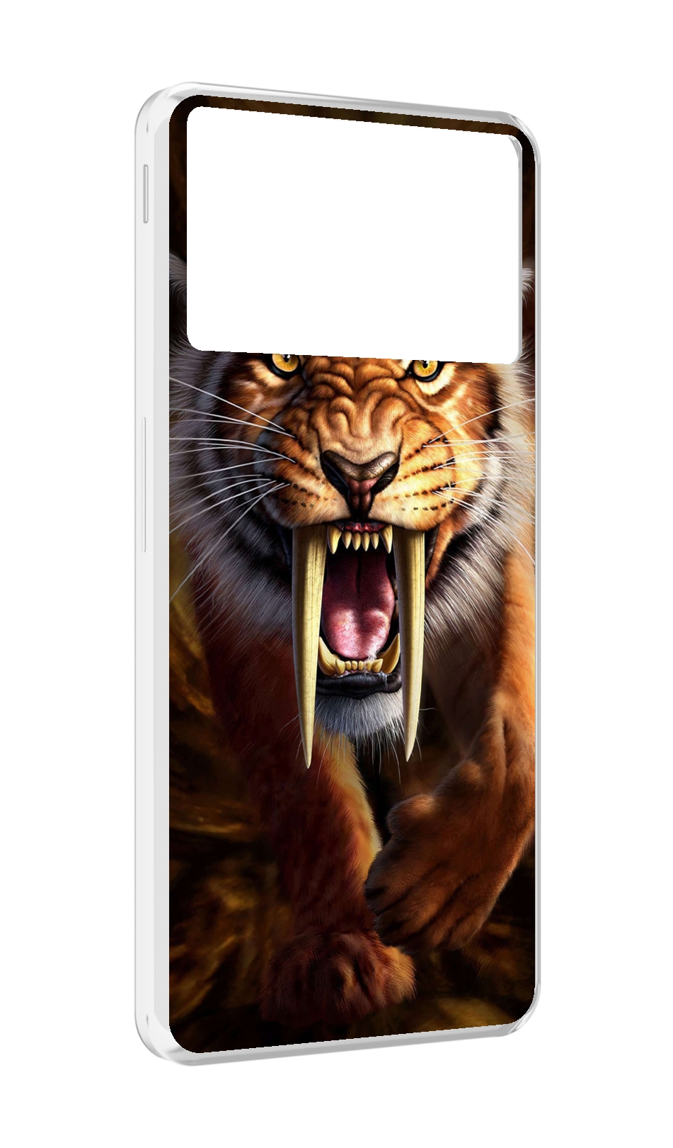 

Чехол MyPads саблезубый злой тигр для ZTE Nubia Z40S Pro, Прозрачный, Tocco