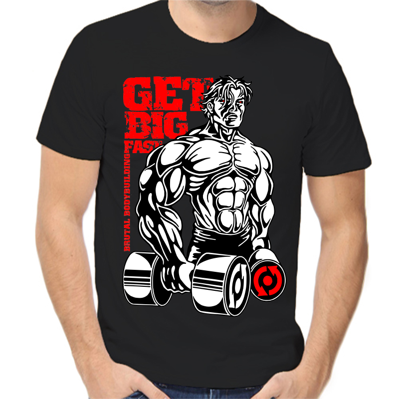 

Футболка мужская черная 54 р-р get big fast, Черный, fm_get_big_fast
