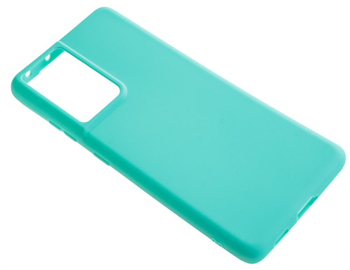 фото Силиконовый чехол tpu case матовый для samsung s21 ultra бирюзовый pc