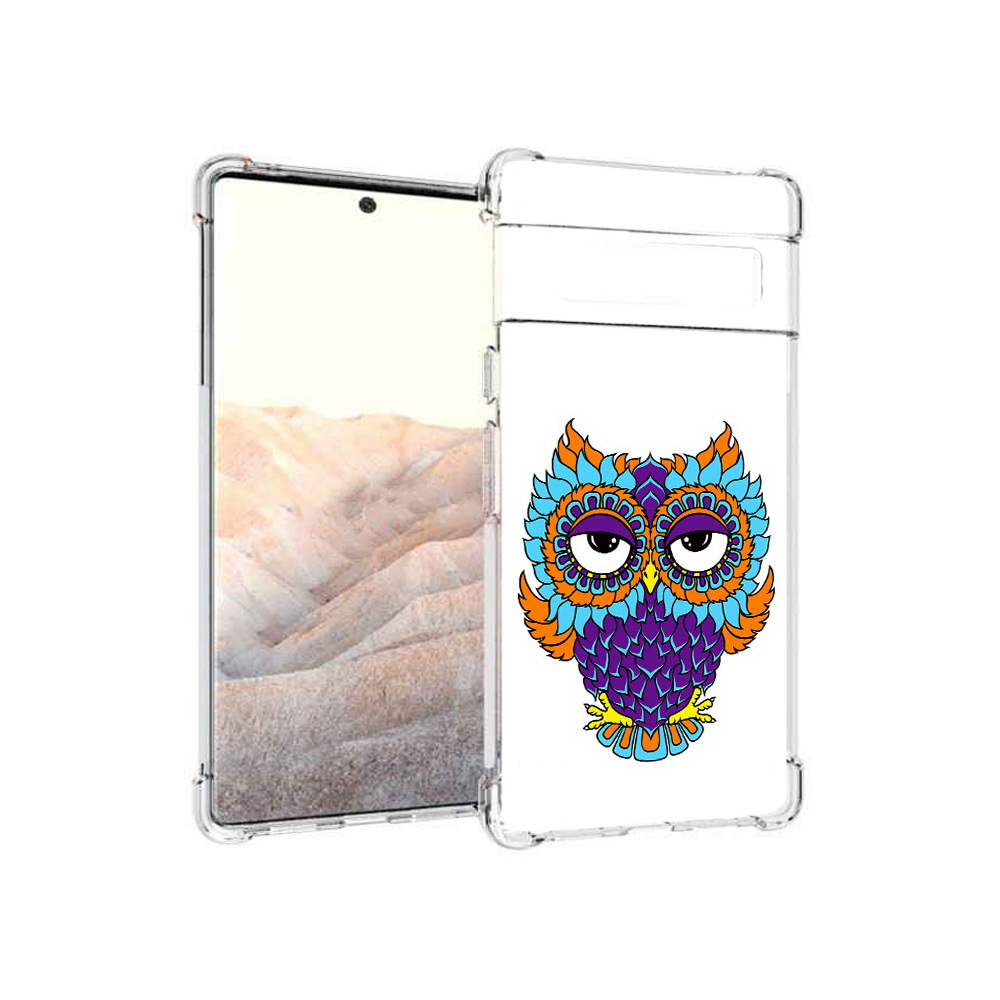 

Чехол MyPads Tocco для Google Pixel 6 Pro Цветная сова, Прозрачный, Tocco