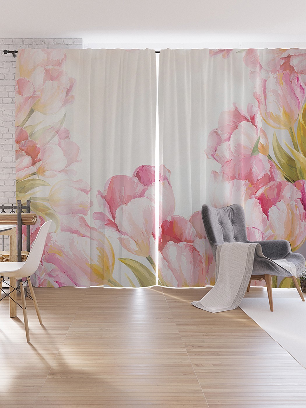 

Шторы под лён JoyArty "Бурный сад", серия Oxford DeLux, 340х265 см, Бурный сад