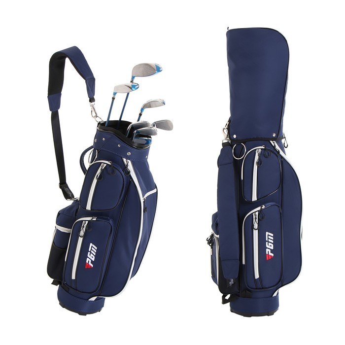 

Сумка для гольфа PGM, для 13 клюшек, нейлон, 43х21.5х123 см, Синий, Golf bag