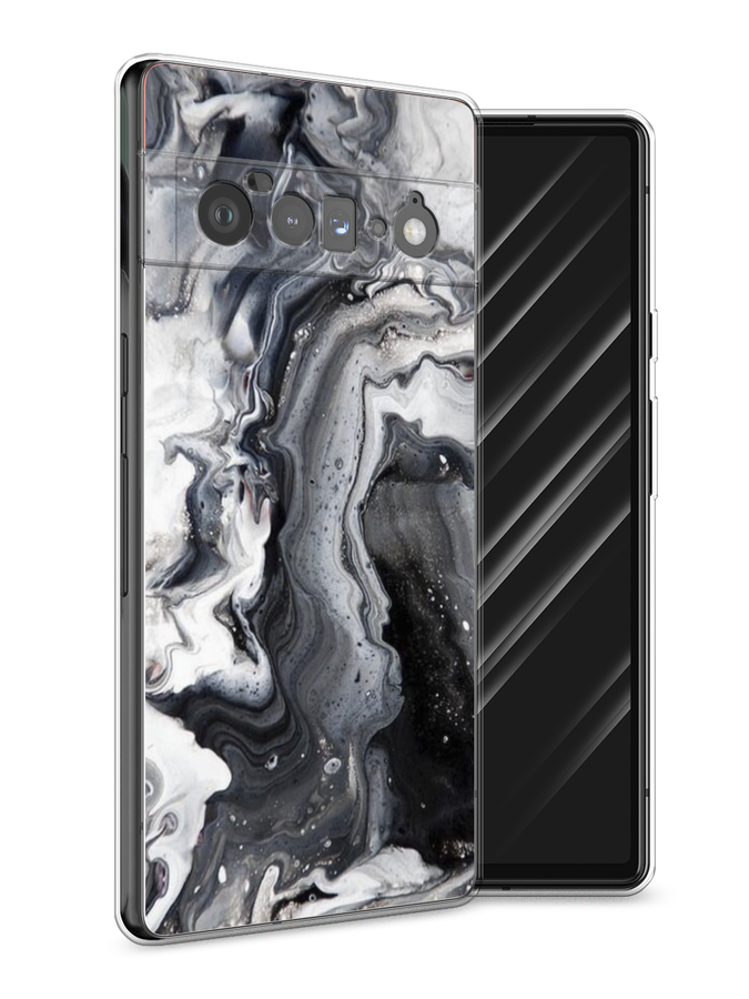 

Чехол Awog на Google Pixel 6 Pro "Бело-черные сложные полосы", Разноцветный, 270950-3