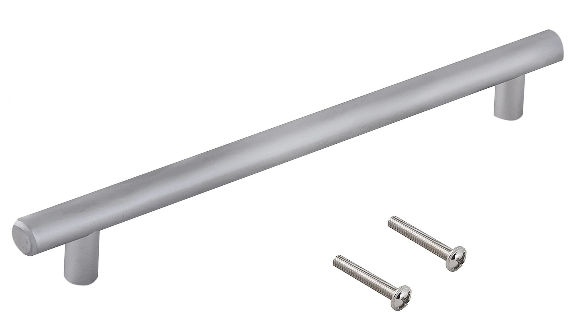 

Ручка-рейлинг прочная металлическая, 192 мм, цвет матовый хром, подходит для оснащения фас, LER11679282