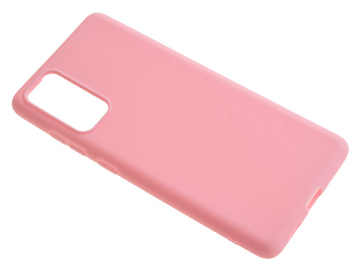 фото Силиконовый чехол tpu case матовый для samsung s20fe розовый pc