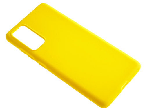 фото Силиконовый чехол tpu case матовый для samsung s20fe желтый pc