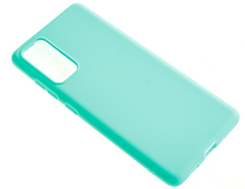 фото Силиконовый чехол tpu case матовый для samsung s20fe бирюзовый pc