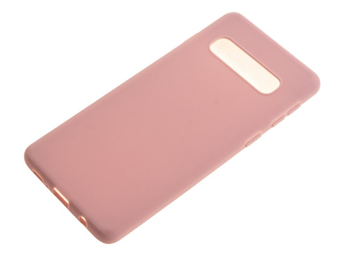 фото Силиконовый чехол tpu case матовый для samsung s10 пыльно-розовый pc