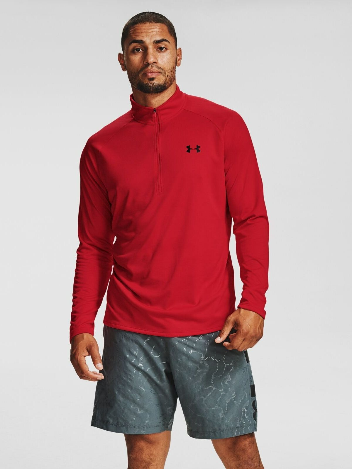 

Лонгслив мужской Under Armour Tech Half Zip LS Tee красный XL, Tech Half Zip LS Tee