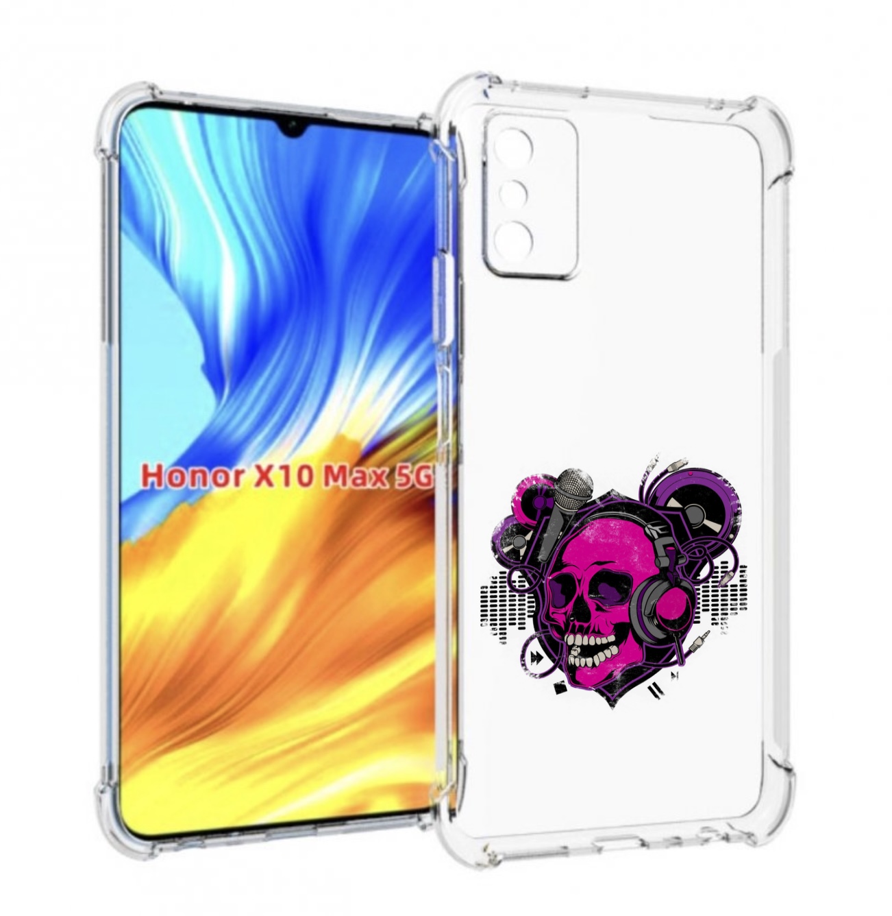 

Чехол MyPads череп 1 для Honor X10 Max, Прозрачный, Tocco