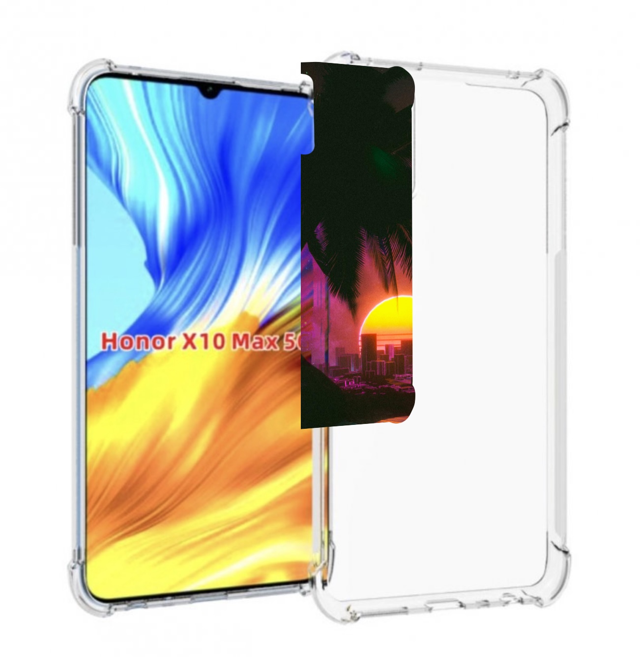 

Чехол MyPads хотлайнмайами 2 для Honor X10 Max, Прозрачный, Tocco