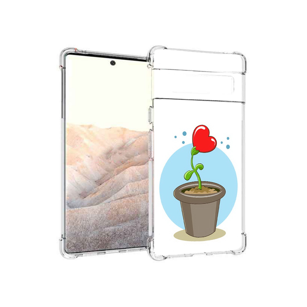 

Чехол MyPads Tocco для Google Pixel 6 Pro Растение любви 14 февраля, Прозрачный, Tocco