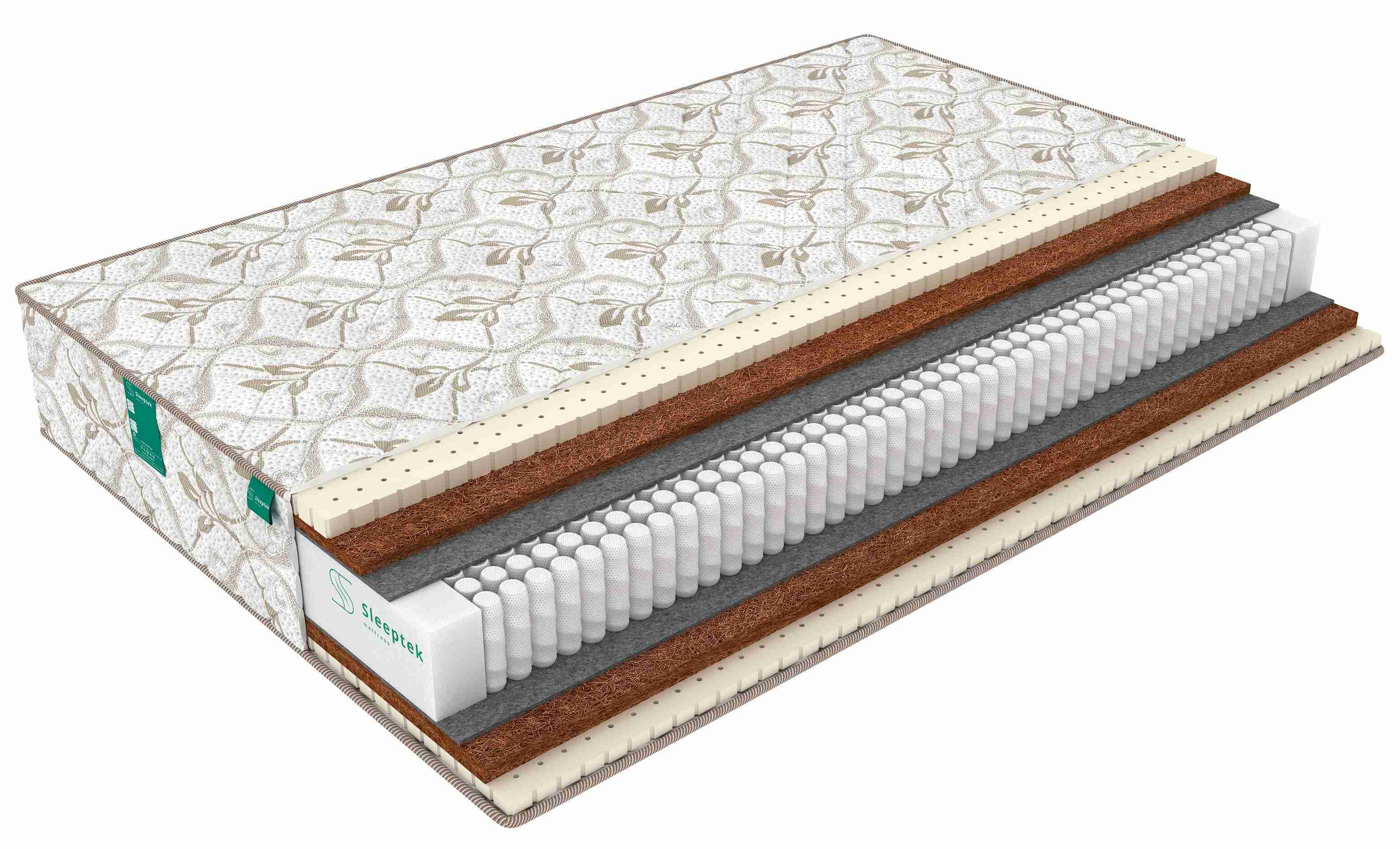 

Матрас пружинный Sleeptek Perfect LatexCocos Mix/brdmtr465827 100х170, Белый, Perfect LatexCocos Mix