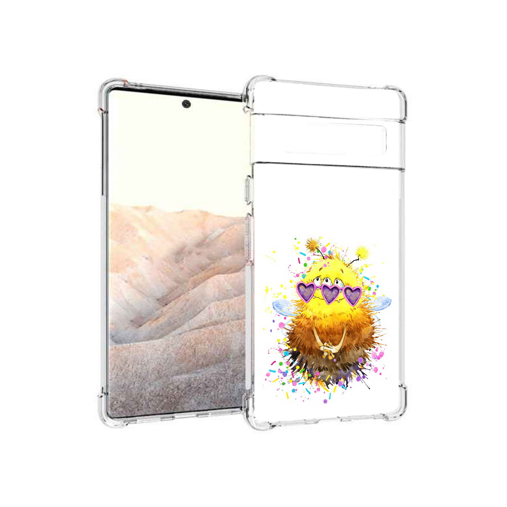 

Чехол MyPads Tocco для Google Pixel 6 Pro Пушитый шмель, Прозрачный, Tocco