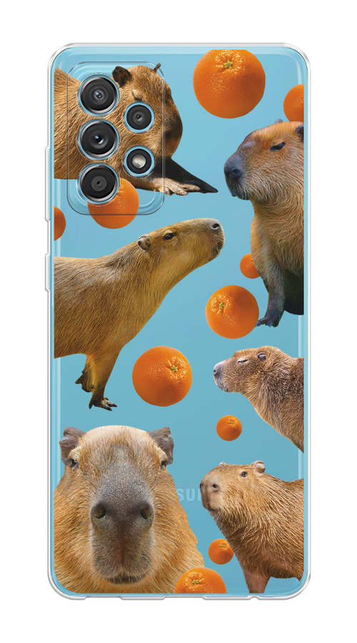 

Чехол на Samsung Galaxy A52/A52s "Капибара и апельсины", Бежевый;оранжевый, 2106550-1