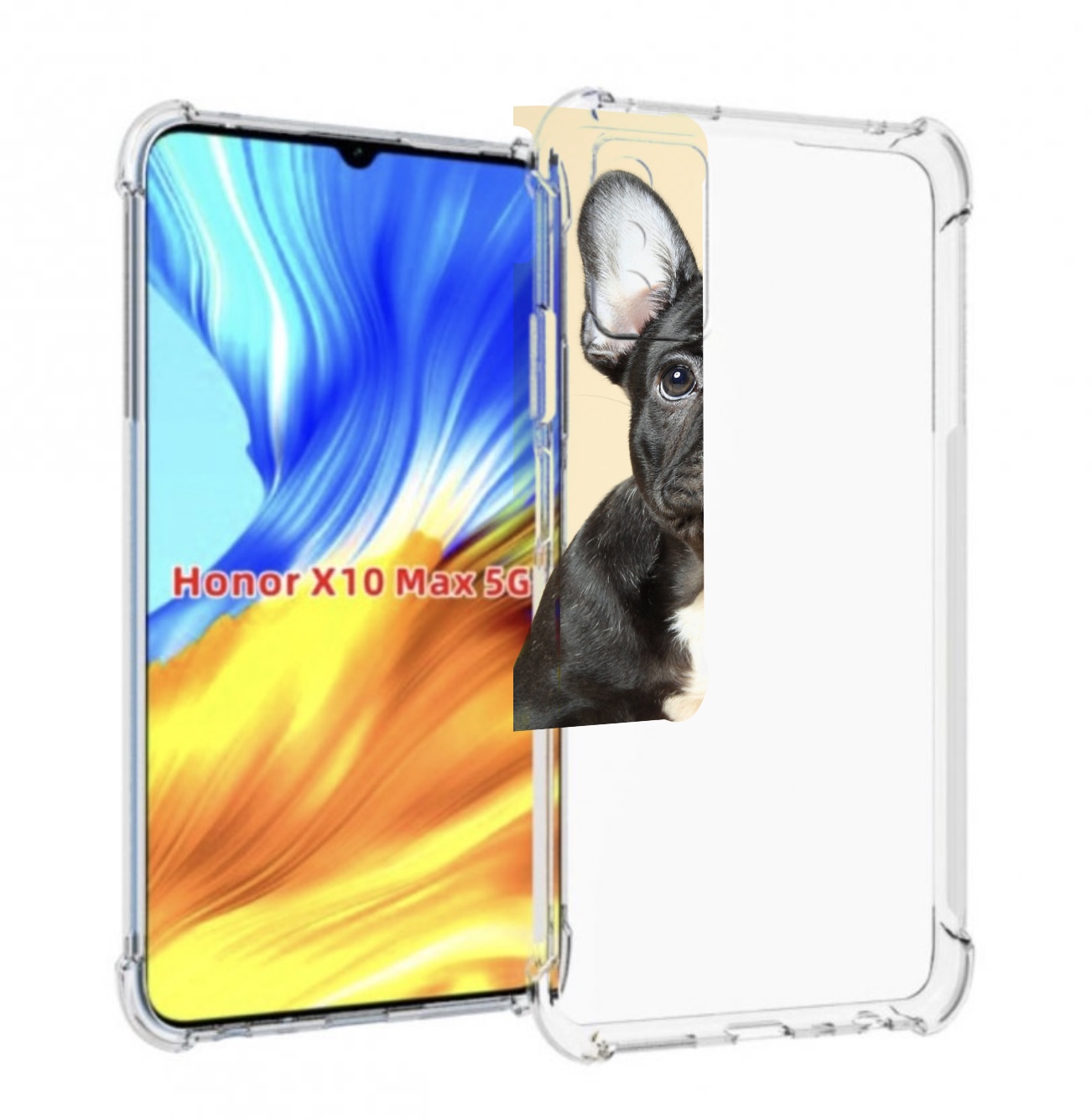 

Чехол MyPads французскии бульдог для Honor X10 Max, Прозрачный, Tocco