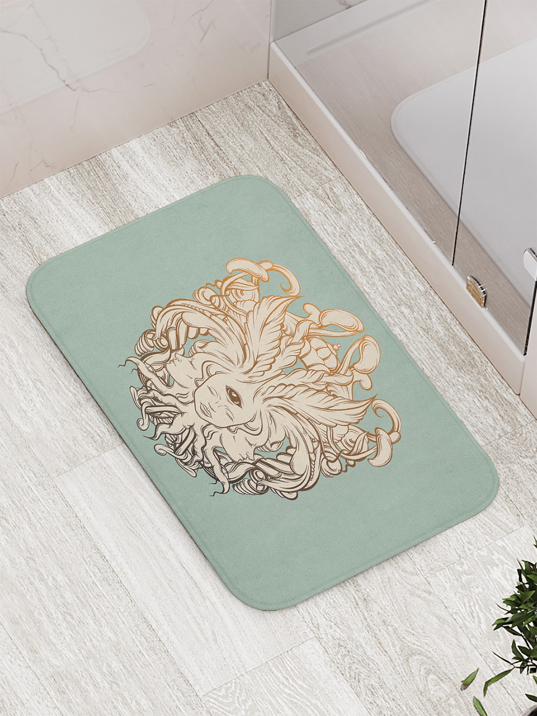 

Коврик противоскользящий для ванной, сауны, бассейна, 77х52 см bath_58789 JoyArty