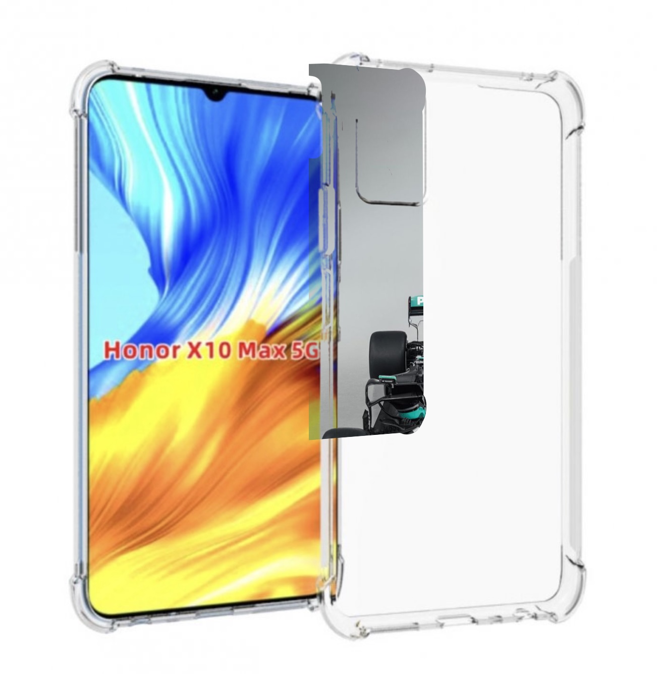 

Чехол MyPads формула 1 мерседес для Honor X10 Max, Прозрачный, Tocco