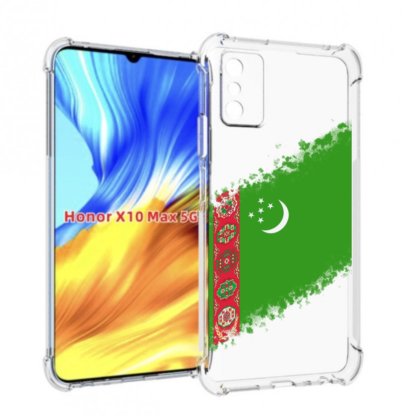 

Чехол MyPads флаг герб Туркменистан-1 для Honor X10 Max, Прозрачный, Tocco