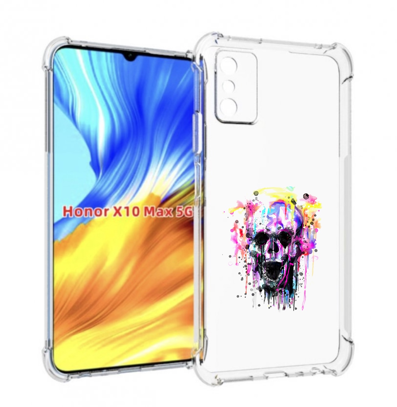 

Чехол MyPads граффити череп для Honor X10 Max, Прозрачный, Tocco