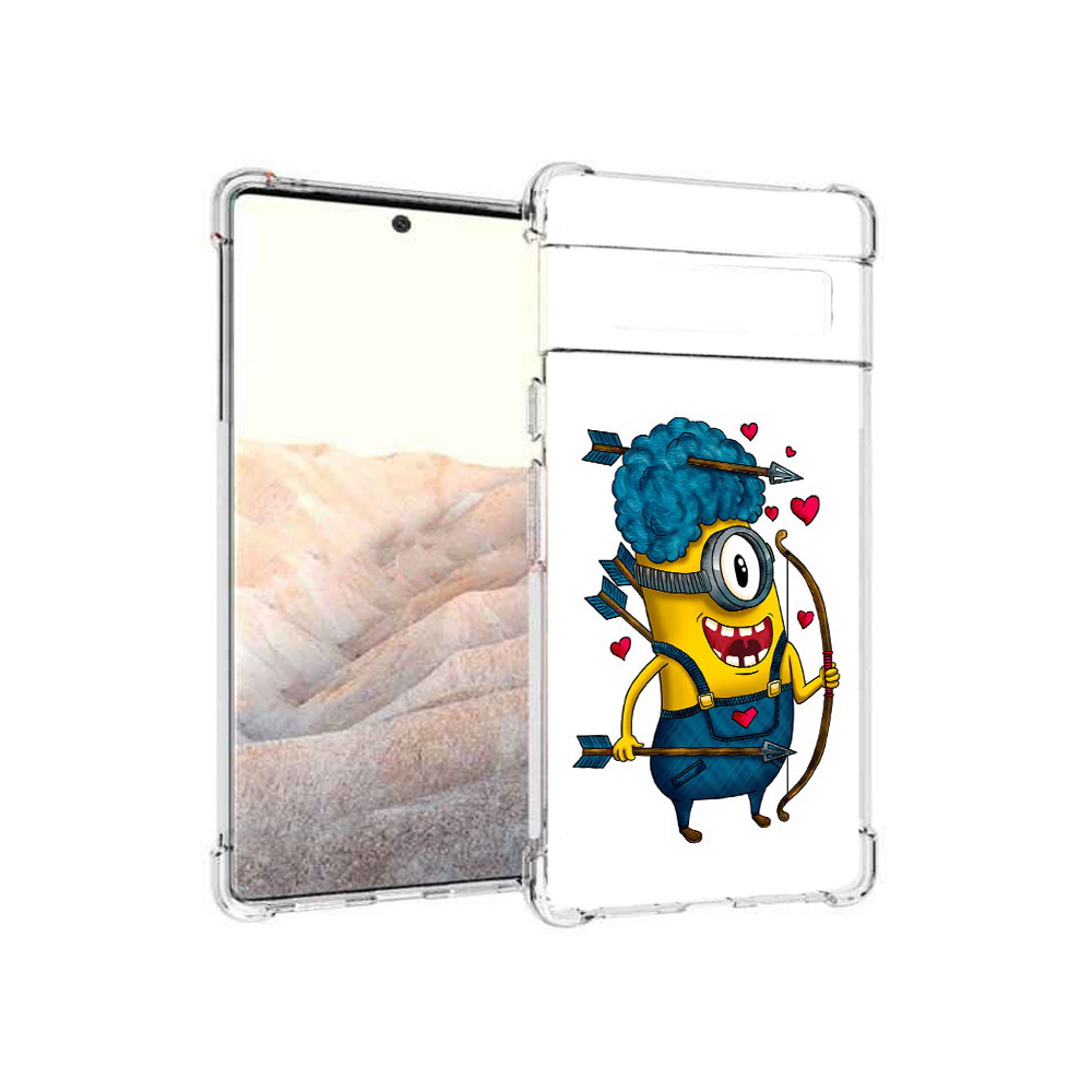 

Чехол MyPads Tocco для Google Pixel 6 Pro Миньон купидон, Прозрачный, Tocco