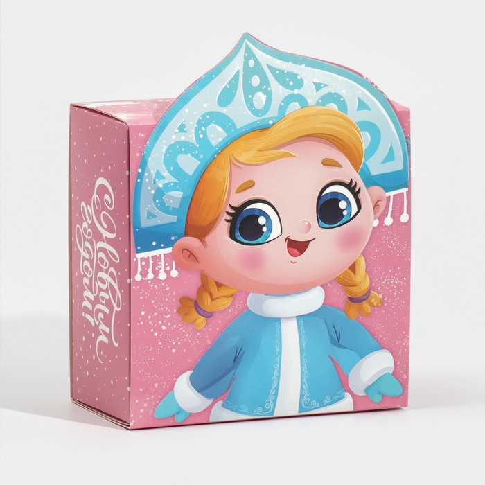 

Коробка складная Снегурочка, 15 х 15 х 8 см, Розовый;голубой