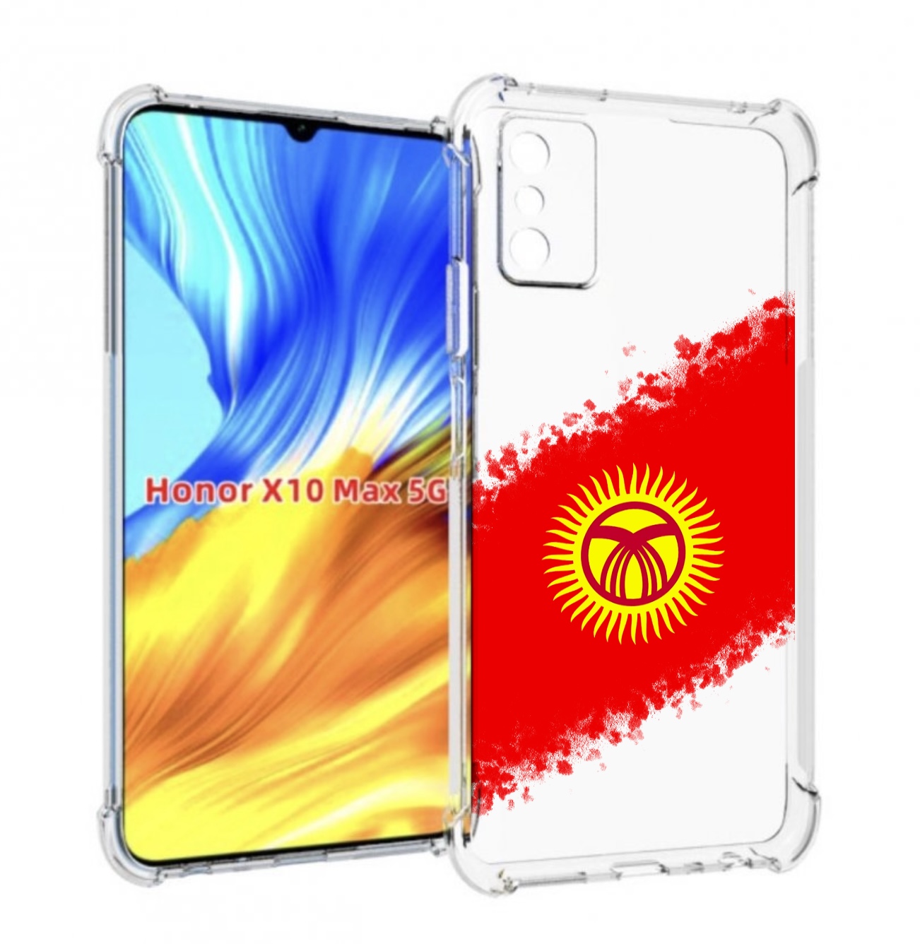 

Чехол MyPads флаг Киргизии для Honor X10 Max, Прозрачный, Tocco