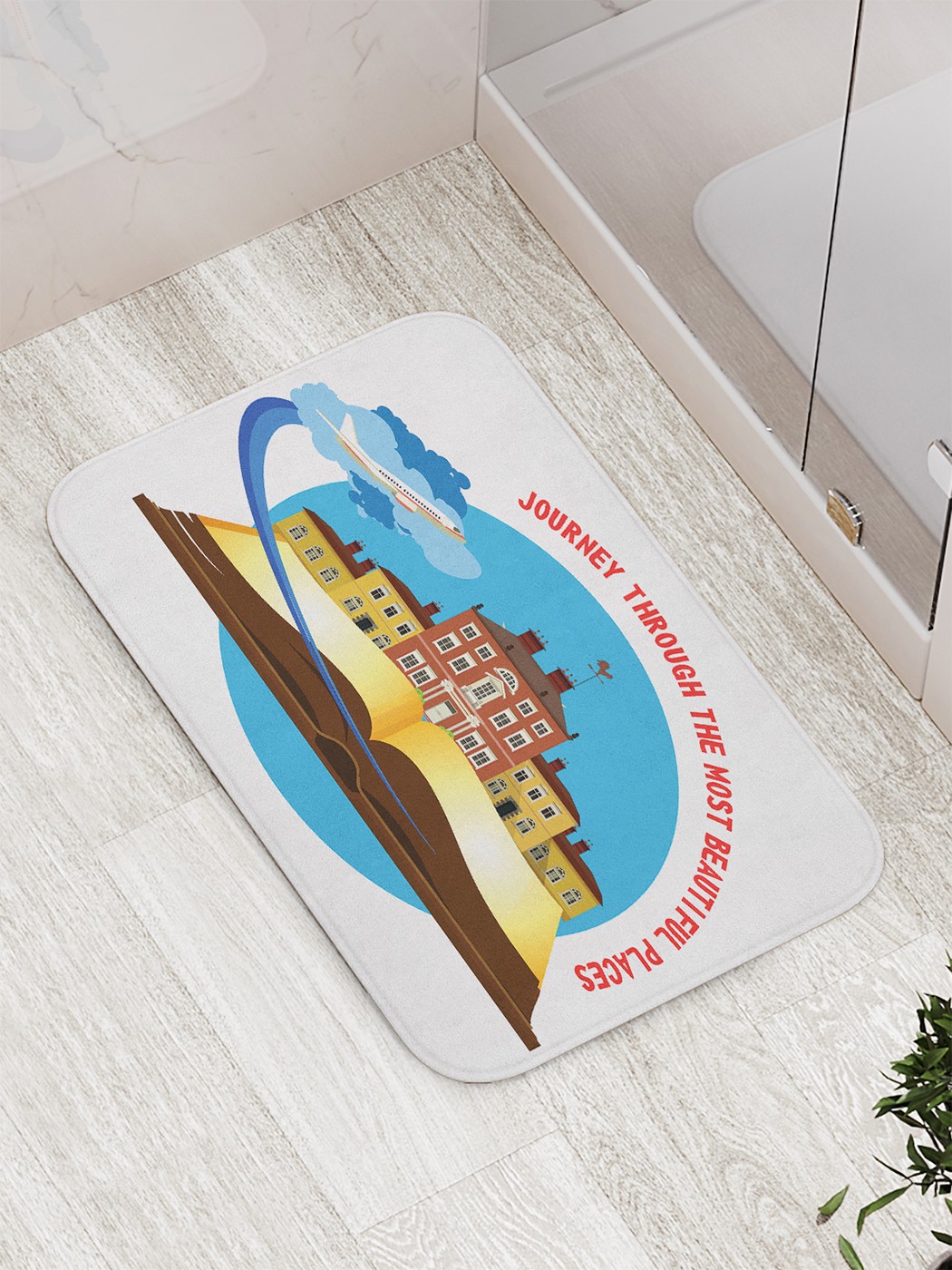 

Коврик противоскользящий для ванной, сауны, бассейна, 77х52 см bath_58603 JoyArty