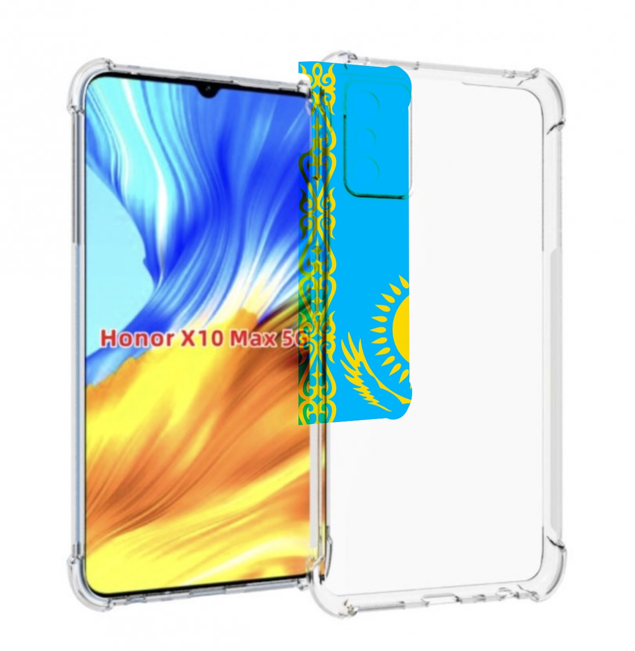 

Чехол MyPads флаг Казахстана-1 для Honor X10 Max, Прозрачный, Tocco