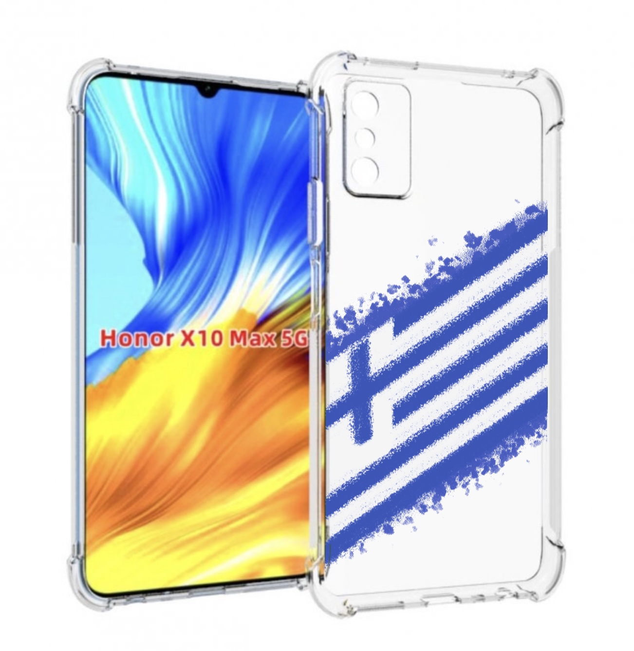 

Чехол MyPads флаг Греции для Honor X10 Max, Прозрачный, Tocco