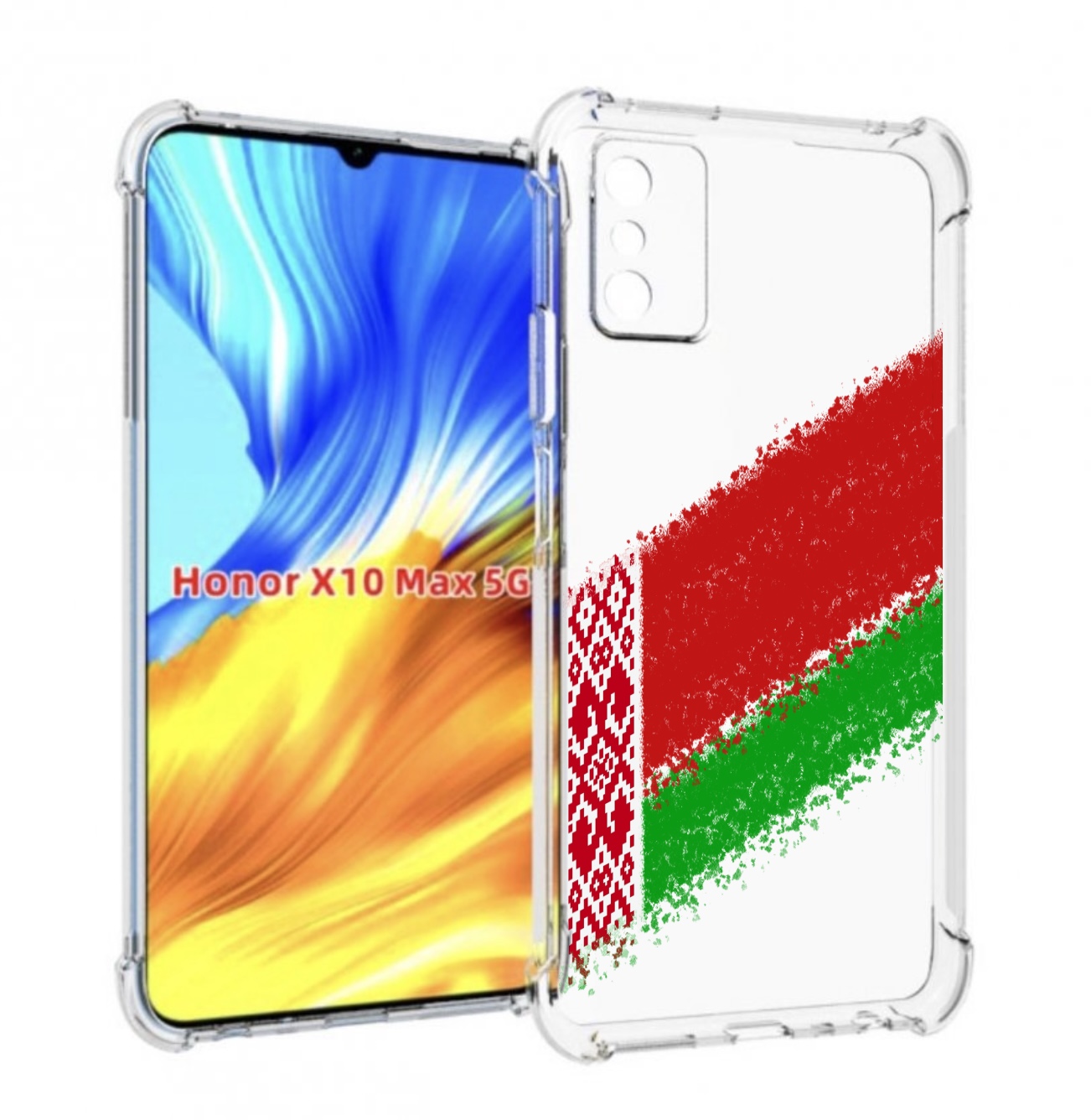 

Чехол MyPads флаг Белорусии мужской для Honor X10 Max, Прозрачный, Tocco