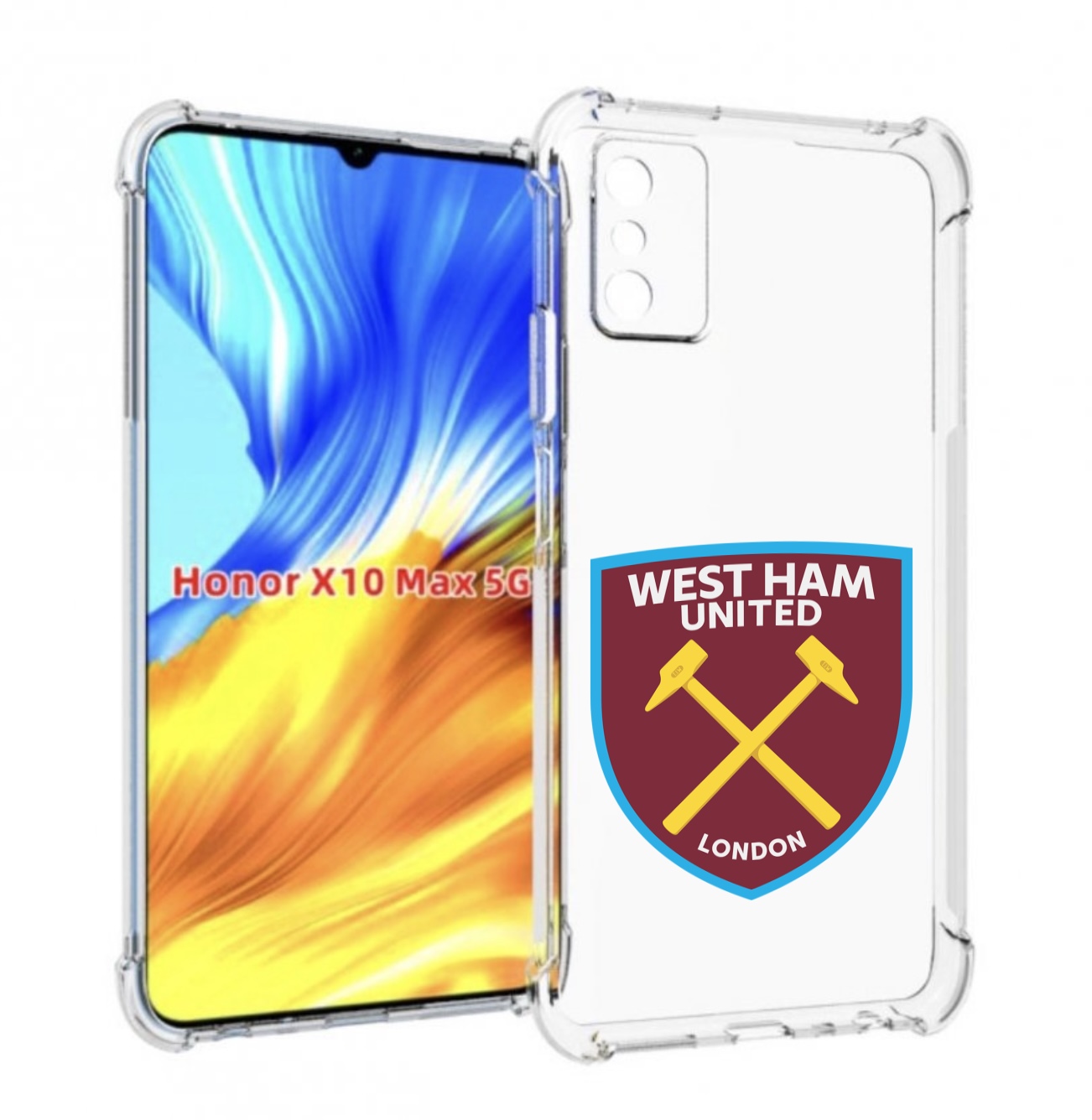 

Чехол MyPads фк-вест-хем-2 для Honor X10 Max, Прозрачный, Tocco