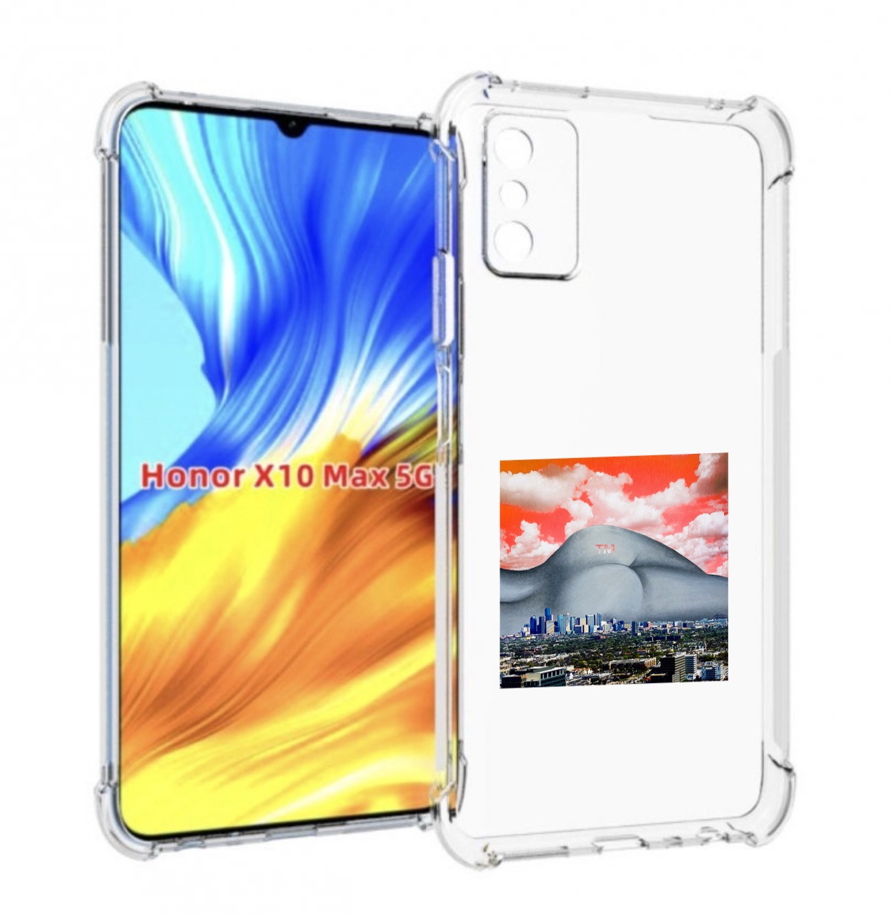 

Чехол MyPads город с девушкой на фоне для Honor X10 Max, Прозрачный, Tocco