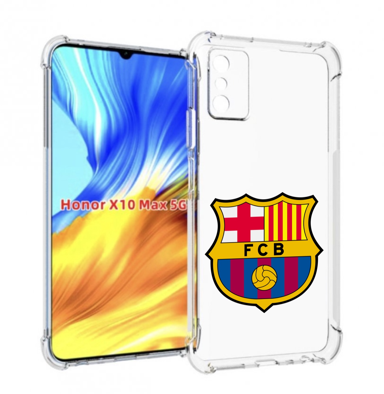 

Чехол MyPads фк-барселона-2 для Honor X10 Max, Прозрачный, Tocco