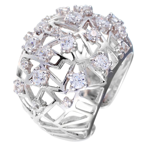 

Кольцо из серебра р. 17 Element47 AN2670_001_WG, фианит, AN2670_001_WG